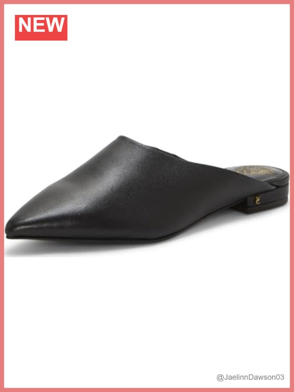 Vince Camuto Arlette Leather Pointed Toe Slip-On Mule Flat Women's Shoes